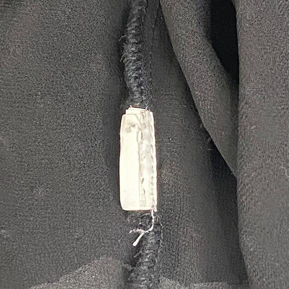 2/$30 ZARA Embroidered Ruffle Button-Down Sheer Blouse XS Floral Black #6267 - Picture 12 of 14